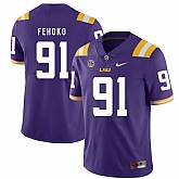 LSU Tigers 91 Beriden Fehoko Purple Nike College Football Jersey Dzhi,baseball caps,new era cap wholesale,wholesale hats